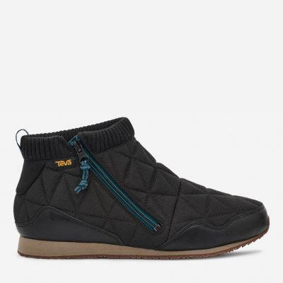 Black Teva ReEMBER MID Men's Boots | KIVO07H