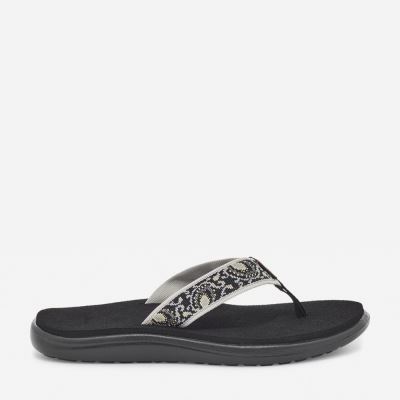 Black Teva Voya Flip Women's Flip Flops | FMREATW