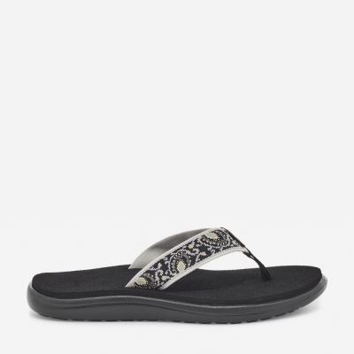 Black Teva Voya Flip Women's Sandals | 9IUH617