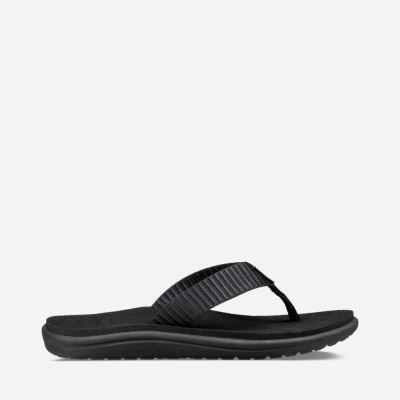 Black Teva Voya Flip Women's Sandals | PJJSAFT