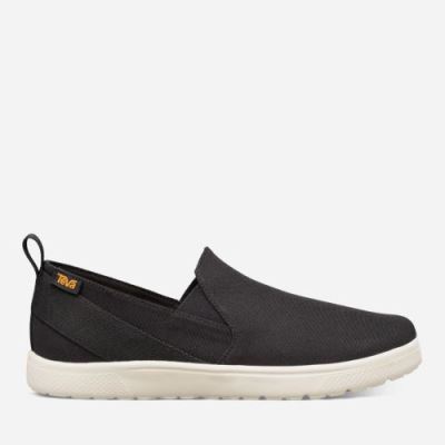 Black Teva Voya Slip On Men's Sneakers | WOR4USD