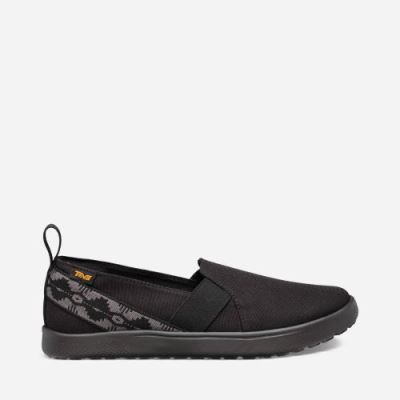 Black Teva Voya Slip On Women's Slip Ons | 8FATGU4