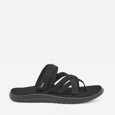 Black Teva Voya Zillesa Women's Flip Flops | K00HM14