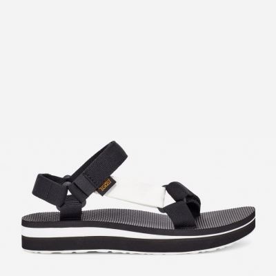 Black / White Teva Midform Universal Women's Sandals | B1MNX7G