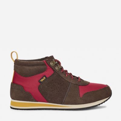 Brown / Red Teva Highside '84 Mid Men's Boots | 15LV1GI