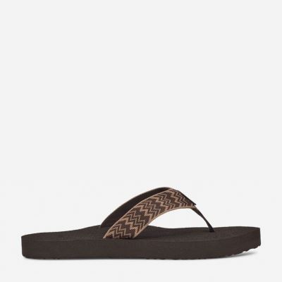 Brown Teva Mush II Women's Flip Flops | KFBW0EM