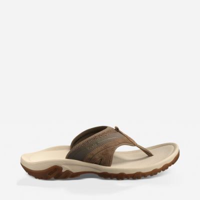 Brown Teva Pajaro Men's Flip Flops | FKYSP52