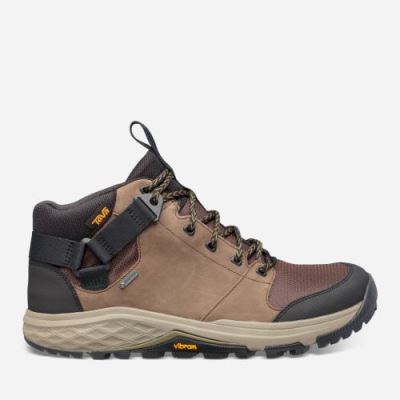 Chocolate Teva Grandview GTX Men's Boots | TXJJLES