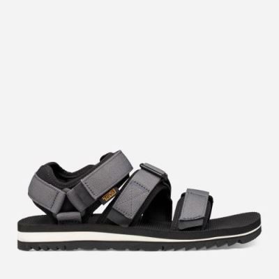 Dark Grey Teva Cross Strap Trail Men's Sandals | JJ64RG2