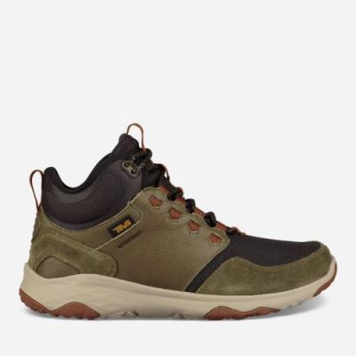 Dark Olive Teva Arrowood Venture Mid WP Men's Boots | ZYK6OIK