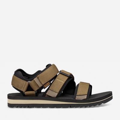 Dark Olive Teva Cross Strap Trail Men's Sandals | 52K458S