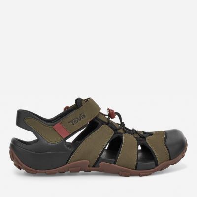 Dark Olive Teva Flintwood Men's Sandals | XP2CK4Y