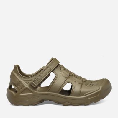 Dark Olive Teva Omnium Drift Men's Sandals | RLG3UME