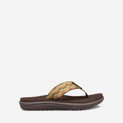 Dark Olive Teva Voya Flip Kids' Sandals | NHQX3CU