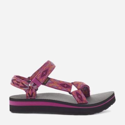 Double Diamond Festival Fuschia Teva Midform Universal Women's Flatforms | BDR3SBB