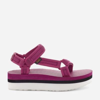 Festival Fuschia Teva Flatform Universal Mesh Print Women's Flatforms | UDTKKCQ