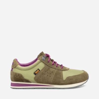 Green / Dark Olive Teva Highside '84 Women's Sneakers | HEB9635