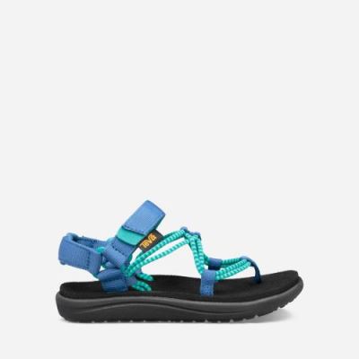 Light Green / Dark Blue Teva Voya Infinity Kids' Sandals | SXJ1IAZ