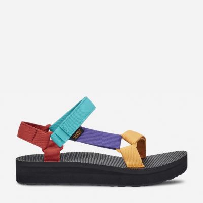 Light Multicolor Teva Midform Universal Women's Flatforms | 0KFZDY1