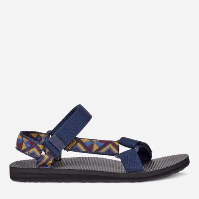 Navy Multicolor Teva Original Universal Men's Sandals | 0FV363I