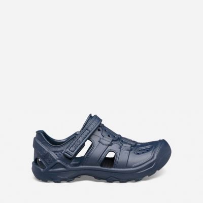 Navy Teva Omnium Drift Kids' Sandals | NR8RYNV