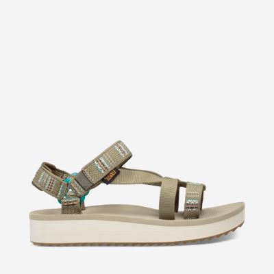 Olive Teva Midform Arivaca Women's Flatforms | QU4Y1RZ