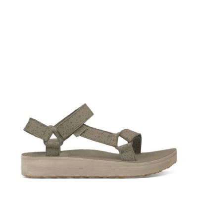 Plaza Taupe Teva Midform Universal Star Women's Flatforms | URHAHWZ