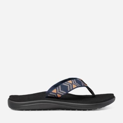 Quito Dark Denim Teva Voya Men's Flip Flops | H59W3WX