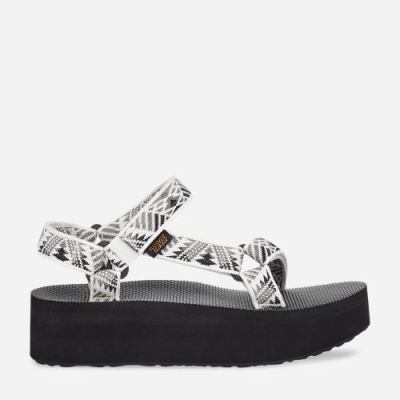 White / Grey Teva Flatform Universal Women's Flatforms | 0O9F16N