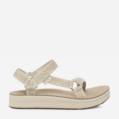 White Teva Midform Universal Geometric Women's Sandals | KLMKRRF